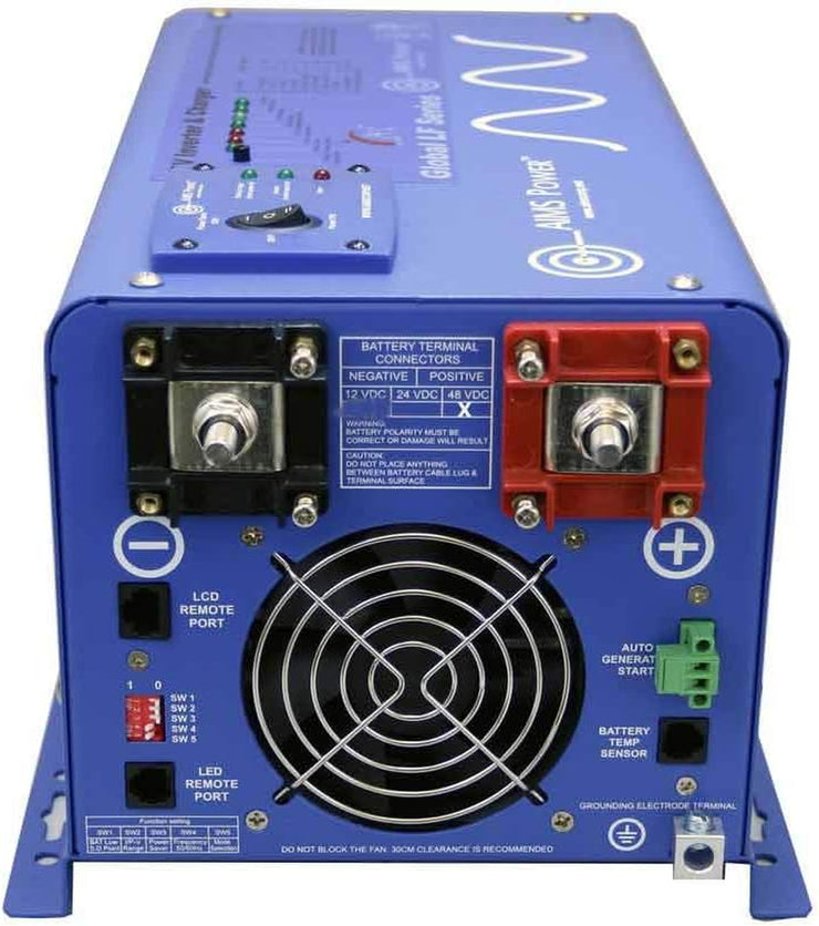 4000 Watt Pure Sine Inverter Charger 48Vdc & 240Vac Input to 120 & 240Vac Split Phase Output 50 or 60 Hz