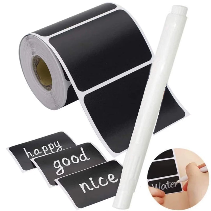120Pcs Shape Label Stickers Mason Jars Spice Bottle Pantry Food Storage Stickers Waterproof Reusable Blackboard Stickers