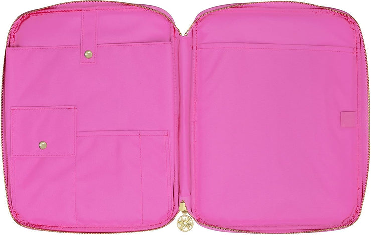Blue Agenda Folio with Interior Pockets and Zip Close, Travel Portfolio Sized to Fit All Lilly Personal Planners, Cabana Cocktail