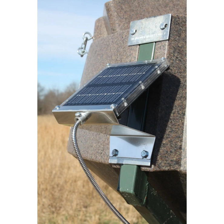 12V Drum Mount Solar Panel with Wire Guard Assembled