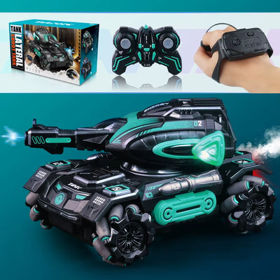 RC Spray Car 2.4G Four-Wheel Stunt Launch Water Polo Tank Car Boy Machine Armour Toy Car Watch Requires Additional Purchase
