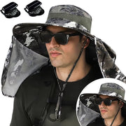 Wide Brim Solar Fan Outdoor Fishing Hat,Men Sun Hat with Solar Fan Fishing Hats,Solar Fan Hat Upf50+ Fan Hat