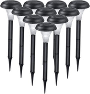 Best Solar Lights for Outdoor Pathway, 10 Brightest Light Set for Walkway, Patio, Path, Lawn, Garden, Yard Decor, Double Waterproof Seal, Large Led Landscape outside Post Lighting Lamps