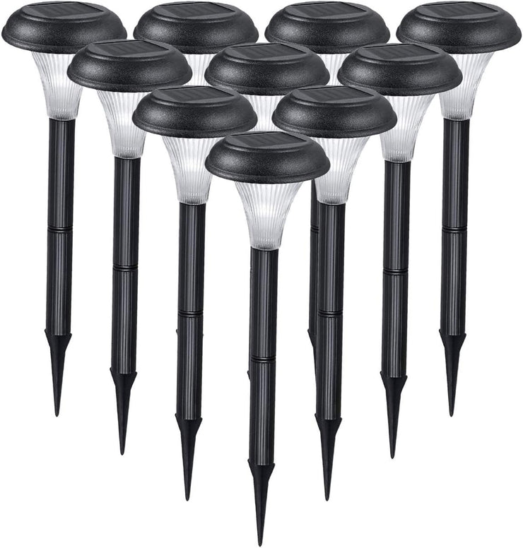 Best Solar Lights for Outdoor Pathway, 10 Brightest Light Set for Walkway, Patio, Path, Lawn, Garden, Yard Decor, Double Waterproof Seal, Large Led Landscape outside Post Lighting Lamps