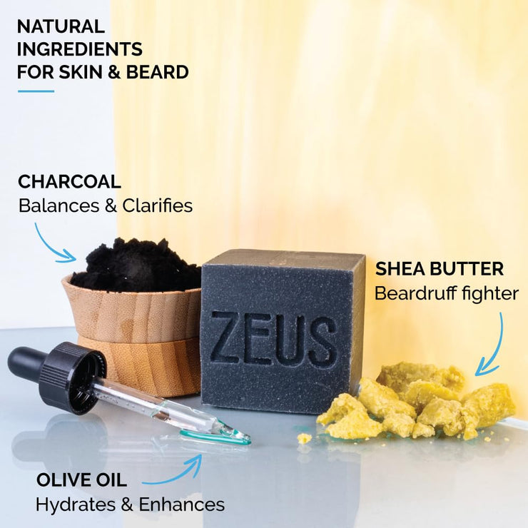 Beard Shampoo Bar with All-Natural Oils for Men, Hydrating Soap for Face & Beard, Clarifies Skin & Fights Beardruff (Made in USA) Vanilla Rum