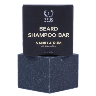 Beard Shampoo Bar with All-Natural Oils for Men, Hydrating Soap for Face & Beard, Clarifies Skin & Fights Beardruff (Made in USA) Vanilla Rum