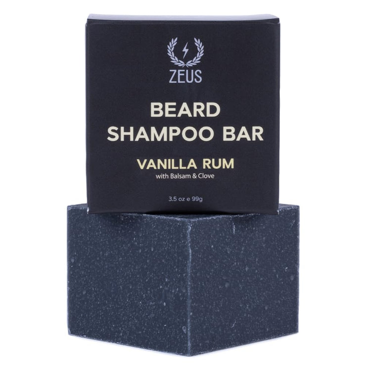 Beard Shampoo Bar with All-Natural Oils for Men, Hydrating Soap for Face & Beard, Clarifies Skin & Fights Beardruff (Made in USA) Vanilla Rum