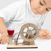 Manual Electricity Generator Toy Education Science Kit Wooden Educational Science Kit Generators Science Project for Kids