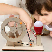 Manual Electricity Generator Toy Education Science Kit Wooden Educational Science Kit Generators Science Project for Kids