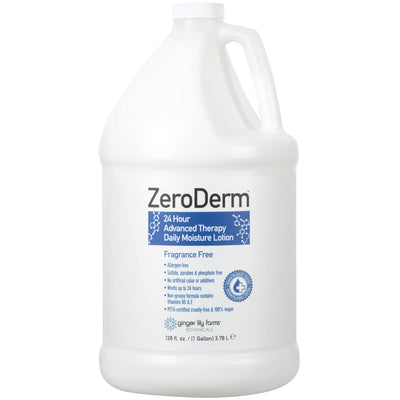 Botanicals Zeroderm 24 Hour Advanced Therapy Daily Moisture Lotion, Allergen-Free, 100% Vegan & Cruelty-Free, Fragrance Free, 1 Gallon (128 Fl. Oz.) Refill