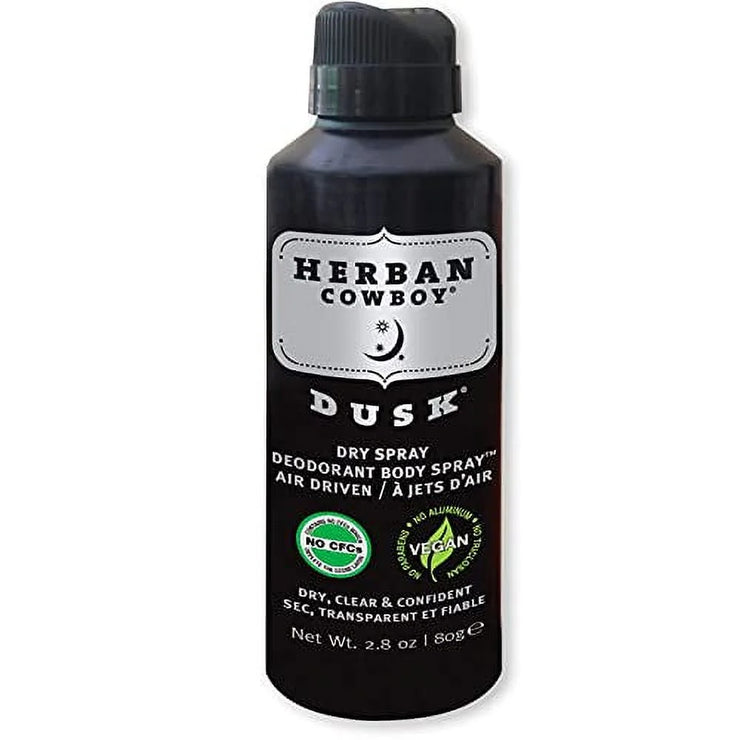 HERBAN COWBOY Dry Spray Deodorant Dusk – 2.8 Oz | Men’S Dry Spray Deodorant | Enhanced with Parsley, Rosemary & Sage | No Parabens, No Phthalates & Certified Vegan 2.8 Ounce (Pack of 1)