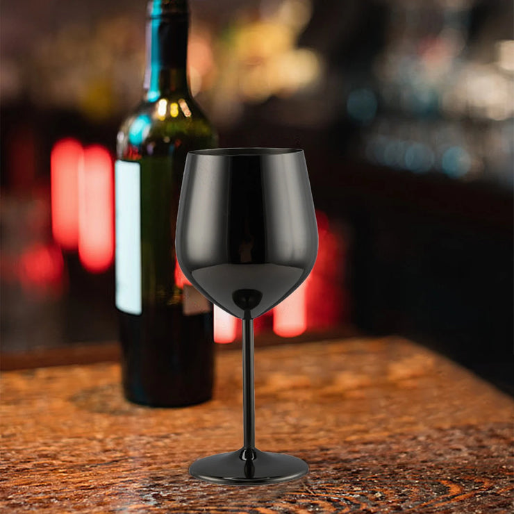 18 Oz Stemmed Stainless Steel Wine Glass Unbreakable Wine Glasses Drinking Glasses Wine Goblet Metallic Goblets for Outdoor Events Party Beach Pool Travel Wedding Anniversary