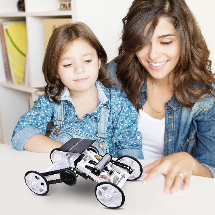 STEM Toy 4WD Car DIY Climbing Vehicle Motor Car Educational Solar Powered Car Engineering Car for Kids&Teens, Science Building Toys, Gifts Toys for 6-12 Year Old Boys Girls
