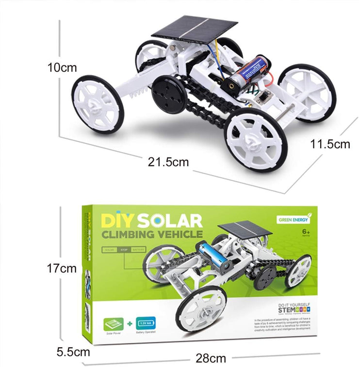 STEM Toy 4WD Car DIY Climbing Vehicle Motor Car Educational Solar Powered Car Engineering Car for Kids&Teens, Science Building Toys, Gifts Toys for 6-12 Year Old Boys Girls