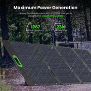 Solid-State Solar Battery Generator 4,000W (2,611Wh) Button Start with 600W (3X 200W) Solar Panels, Camping, Home, RV