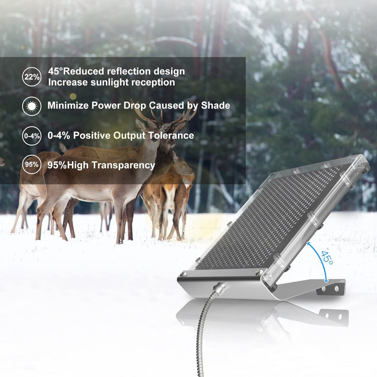Solar Panel for Deer Feeder 6V 1.5W Waterproof Solar Battery Charger with Mounti