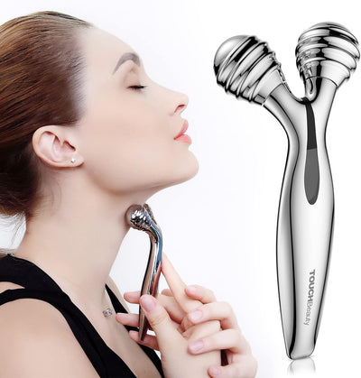 Face Massager Roller: Facial Roller Contouring Massager - Face Roller for Reduce Puffiness, Skin Tightening & Collagen Production, Clear Toxins, Face Lift
