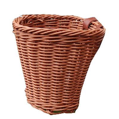 2023 Home Storage and Organization Bike Basket, Kids Front Handlebar Bike Basket, Rattan Woven Bicycle Basket