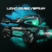 RC Spray Car 2.4G Four-Wheel Stunt Launch Water Polo Tank Car Boy Machine Armour Toy Car Watch Requires Additional Purchase