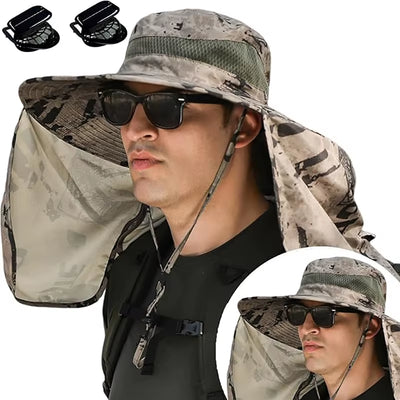 Wide Brim Solar Fan Outdoor Fishing Hat,Men Sun Hat with Solar Fan Fishing Hats,Solar Fan Hat Upf50+ Fan Hat