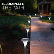 Best Solar Lights for Outdoor Pathway, 10 Brightest Light Set for Walkway, Patio, Path, Lawn, Garden, Yard Decor, Double Waterproof Seal, Large Led Landscape outside Post Lighting Lamps