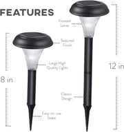 Best Solar Lights for Outdoor Pathway, 10 Brightest Light Set for Walkway, Patio, Path, Lawn, Garden, Yard Decor, Double Waterproof Seal, Large Led Landscape outside Post Lighting Lamps