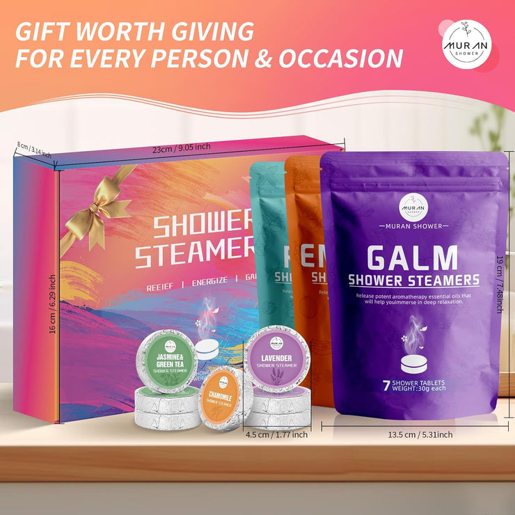 Shower Steamers Aromatherapy, Easter Basket Stuffers Gifts for Her Him 21-Pack Shower Bombs Organic Natural Essential Oil Stress Relief, Unique Birthday Gifts for Her Women Girlfriend Mom Wife Men