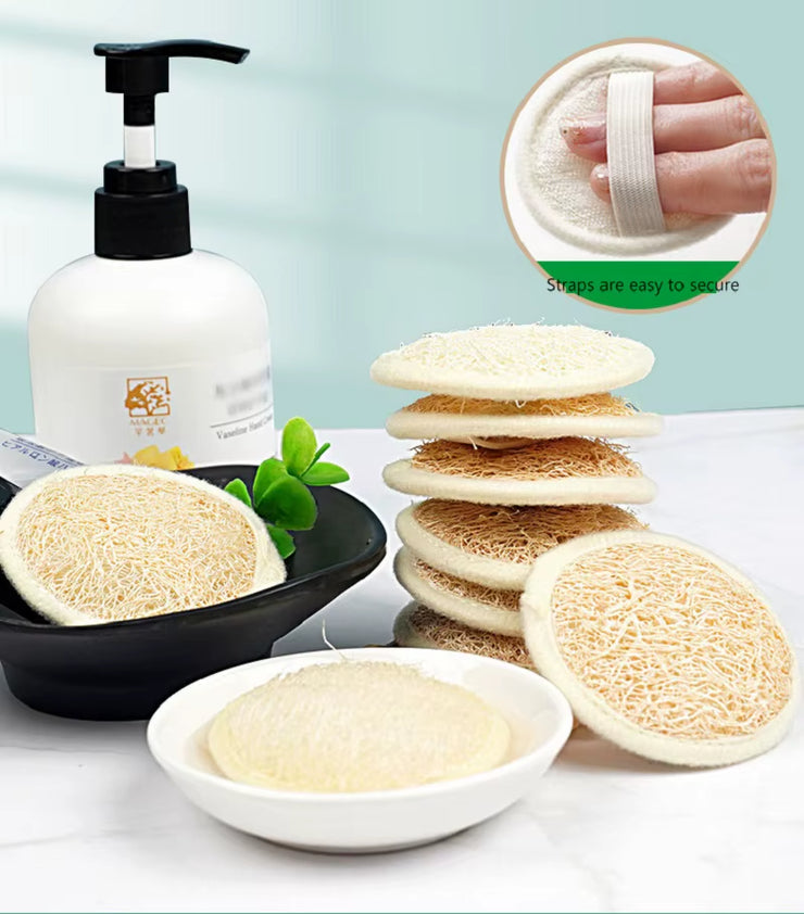 Natural Loofah Face Cleaning Sponge Loofah Pulp Exfoliating Cleansing Towel Makeup Remover Exfoliator Puff Facial Deep Cleansing