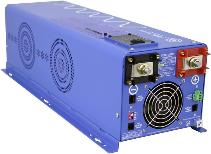 4000 Watt Pure Sine Inverter Charger 48Vdc & 240Vac Input to 120 & 240Vac Split Phase Output 50 or 60 Hz