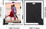 5X7 Picture Frames Modern 5 by 7 Inch Glass Picture Frame Friends Gifts for 5X7 Photos Display, Pack of 2