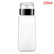 60/150/180/250ML Nail Bottle Empty Press Pump Dispenser – Portable Plastic Liquid Polish Remover Cleaner for Makeup & Manicure Tools