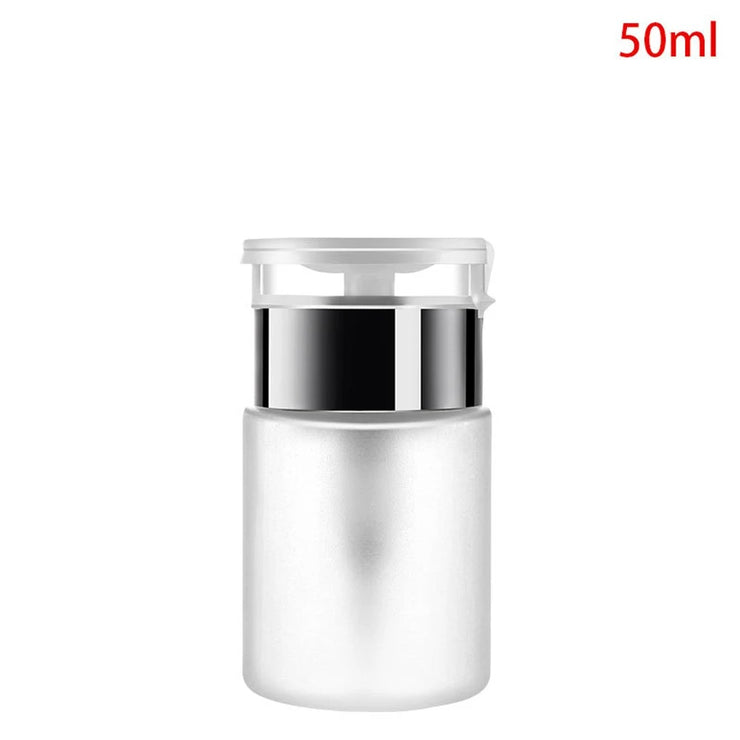60/150/180/250ML Nail Bottle Empty Press Pump Dispenser – Portable Plastic Liquid Polish Remover Cleaner for Makeup & Manicure Tools