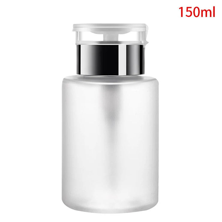 60/150/180/250ML Nail Bottle Empty Press Pump Dispenser – Portable Plastic Liquid Polish Remover Cleaner for Makeup & Manicure Tools