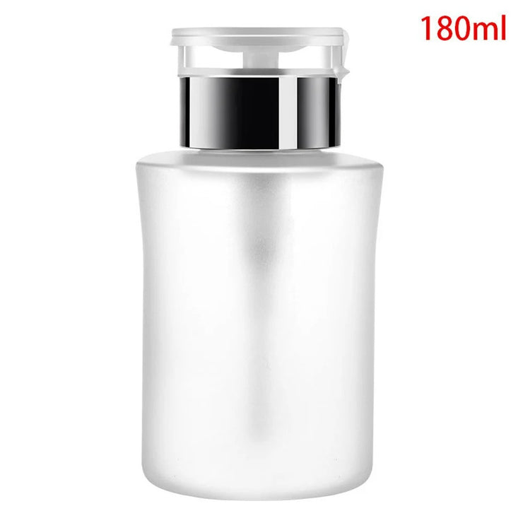 60/150/180/250ML Nail Bottle Empty Press Pump Dispenser – Portable Plastic Liquid Polish Remover Cleaner for Makeup & Manicure Tools